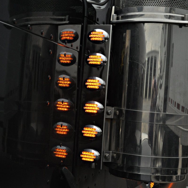 Peterbilt 13 air cleaner front brackets w/12 M3 light holes ONLY
