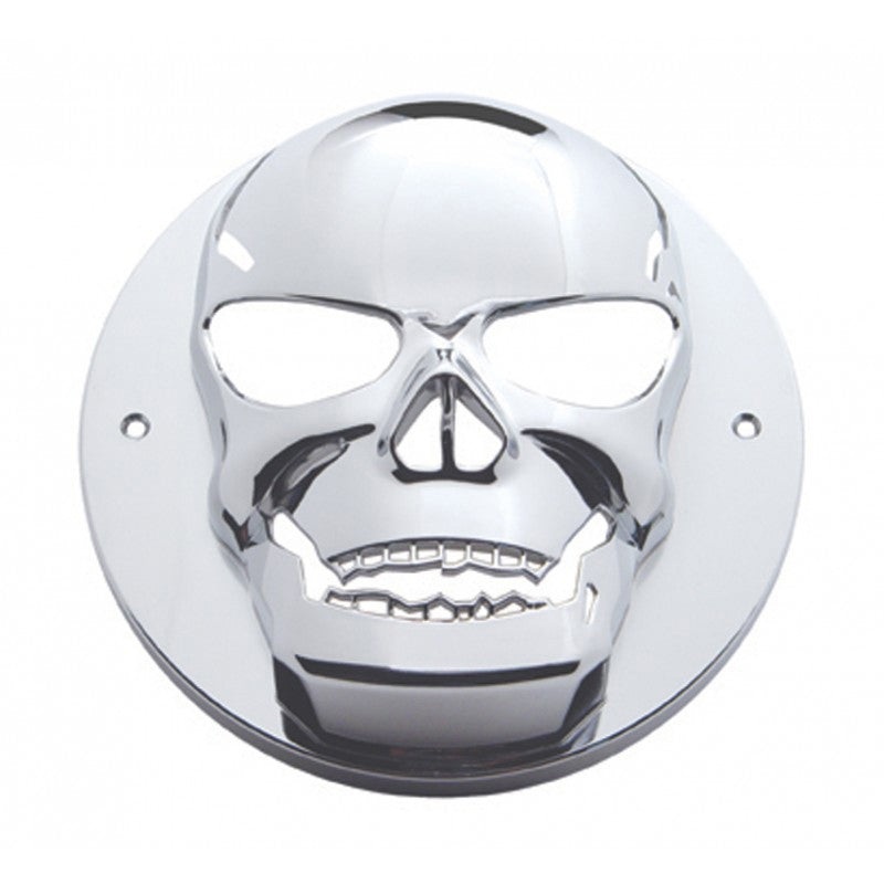 Skull 4 round chrome plastic grommet cover