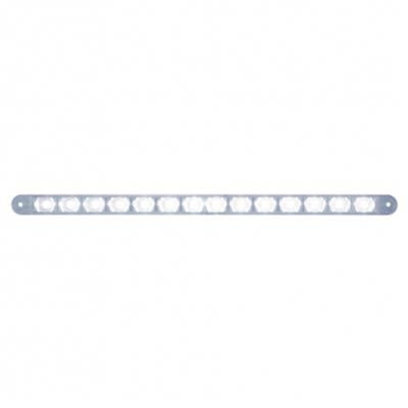 White thin 12 long LED auxiliary light bar – single function