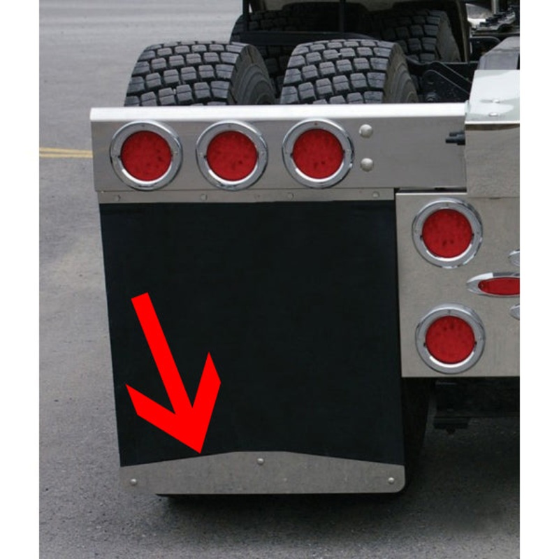 24 stainless steel mudflap weight w/backs – PAIR