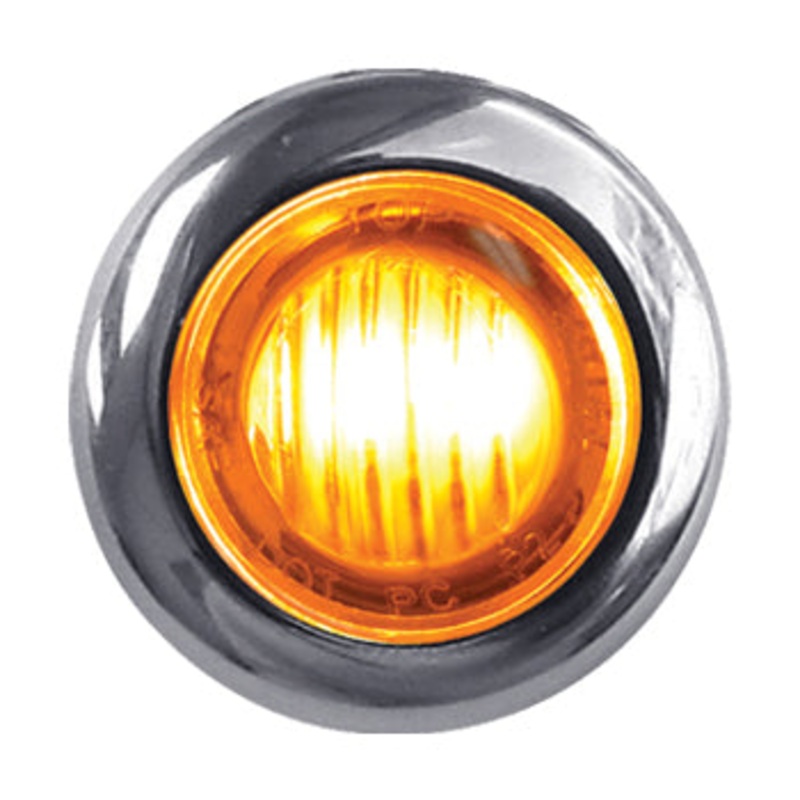 Amber 1 mini button LED turn signal light