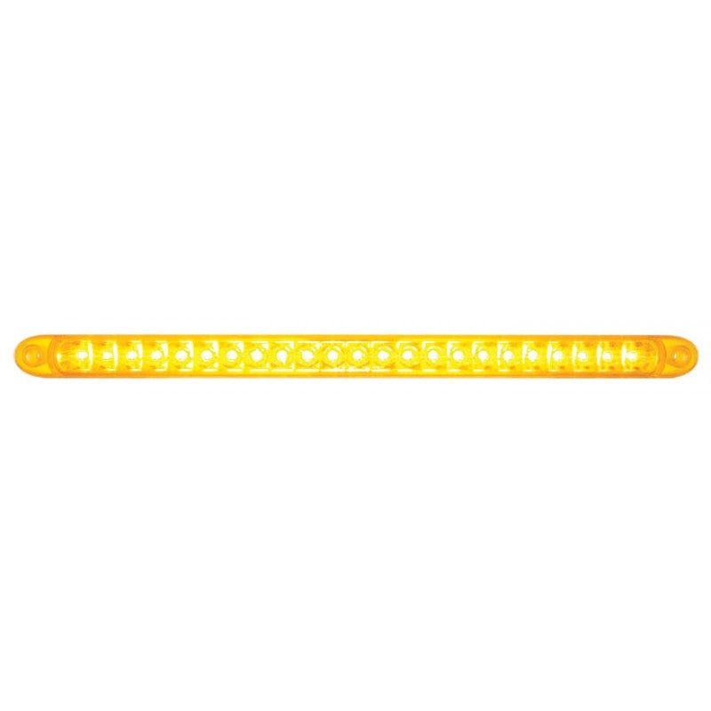 Amber 17 long 23 diode LED turn signal light bar w/reflector