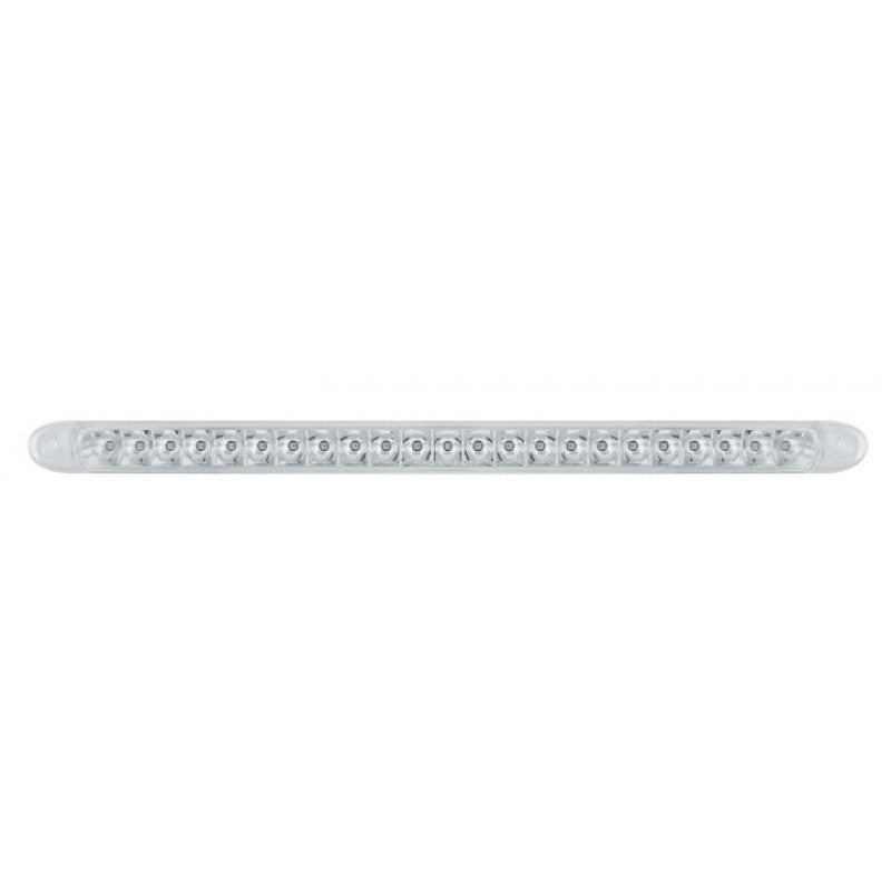 Amber 17 long 23 diode LED turn signal light bar w/reflector – CLEAR lens