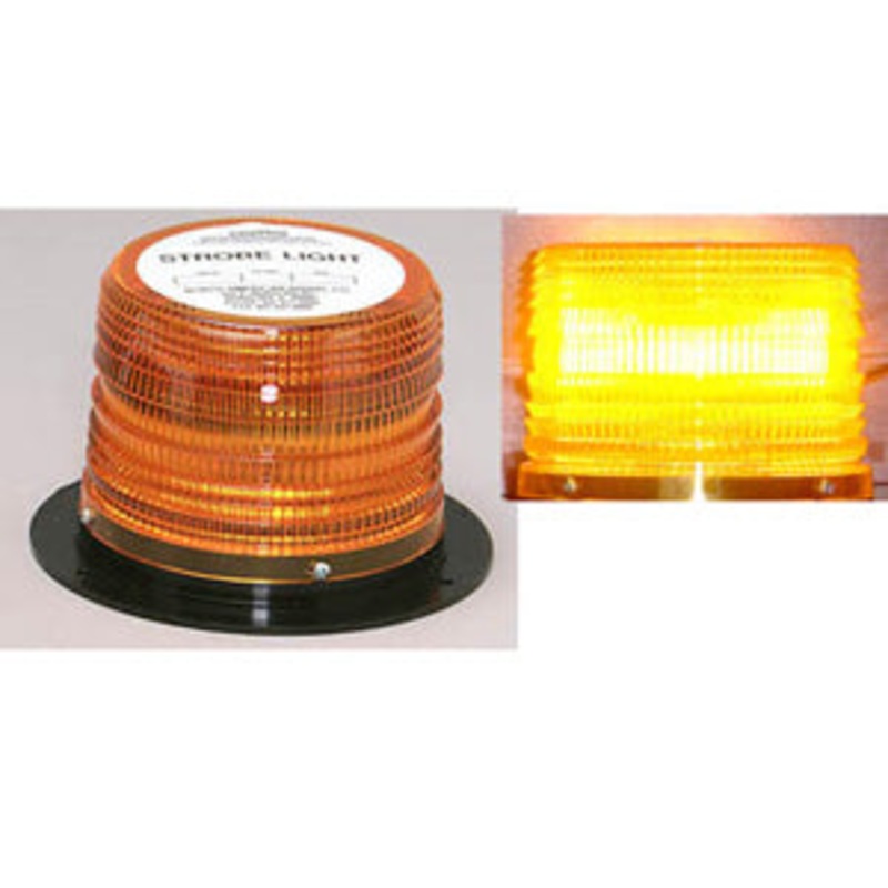 Amber 5 bolt mount incandescent beacon strobe light