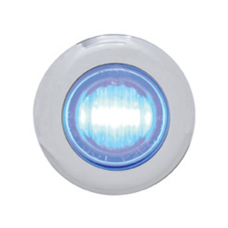 Blue 3 diode LED 1 mini auxiliary light – single function, CLEAR lens