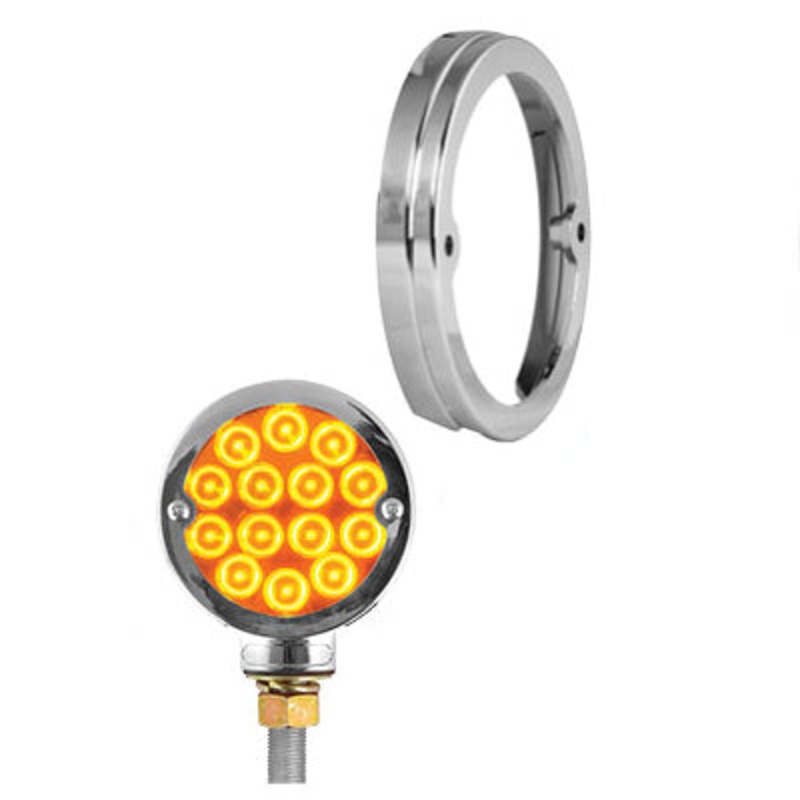 Chrome plastic bezel for 3 Pearl pedestal light – No Visor