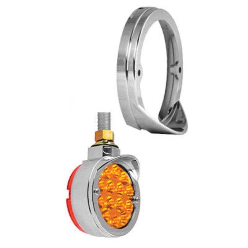 Chrome plastic bezel for 3 Pearl pedestal light – Upside-Down Visor