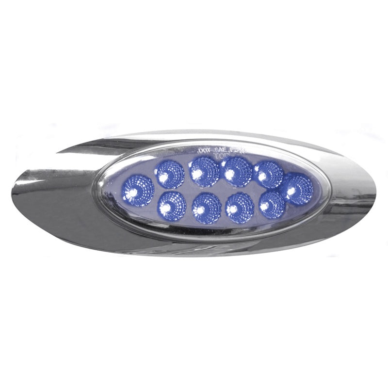Dual Revolution M1 Amber/Blue 10 diode LED marker light – CLEAR lens