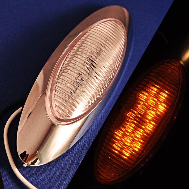 M1 Generation Amber 16 diode LED millennium-style marker light – CLEAR lens