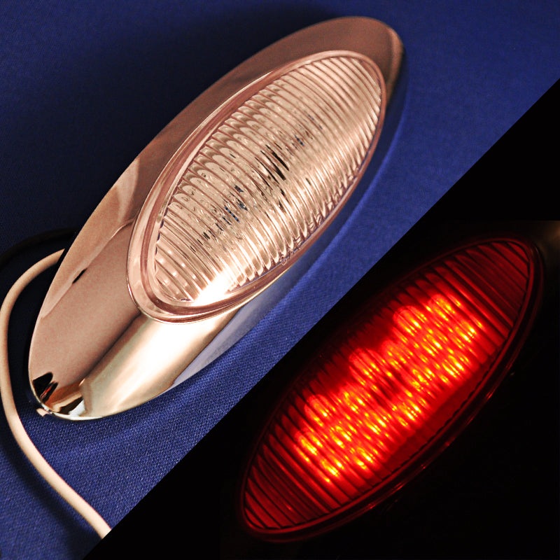 M1 Generation Red 16 diode LED millennium-style marker light – CLEAR lens