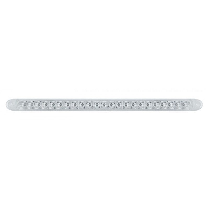 Red 17 long 23 diode LED turn signal light bar w/reflector – CLEAR lens