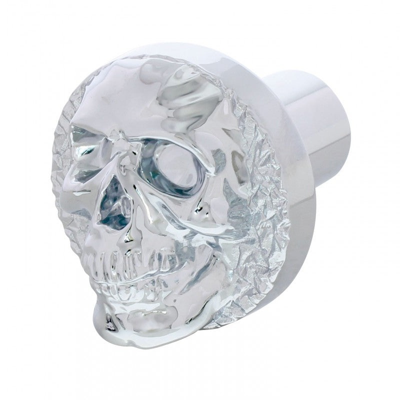 Skull chrome aluminum thread-on style air brake knob
