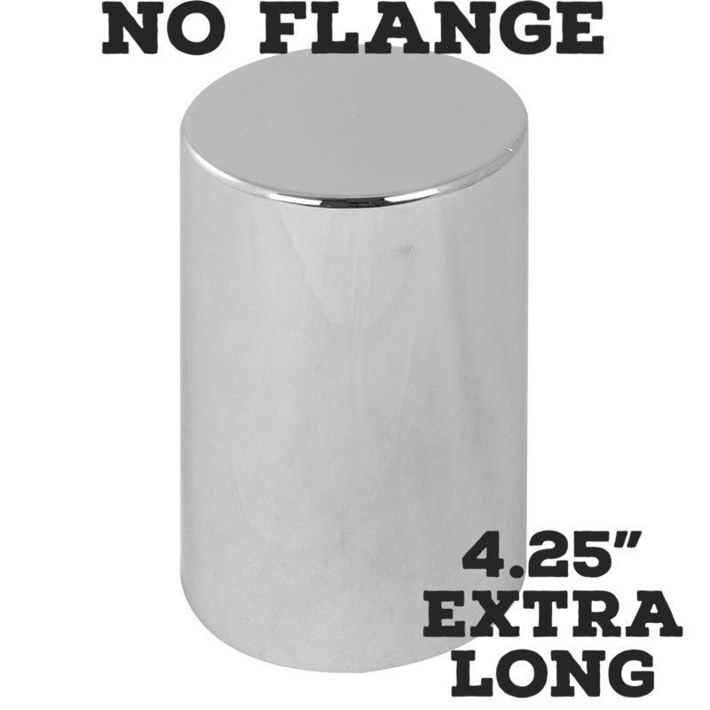 33mm chrome plastic 4.25 extra-long flat-top cylinder screw-on lugnut cover – GG/10246
