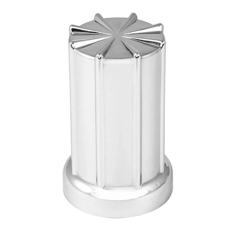 8 Spoke 33mm Chrome Plastic Screw-On Lugnut Cover – SINGLE