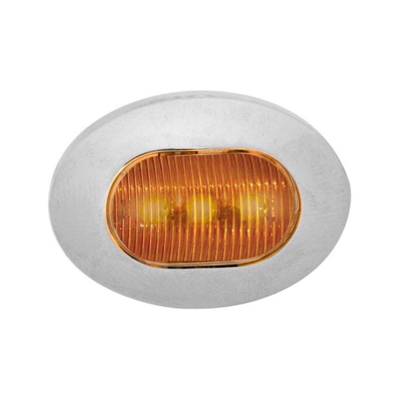 Amber 1 mini oval button LED turn signal light
