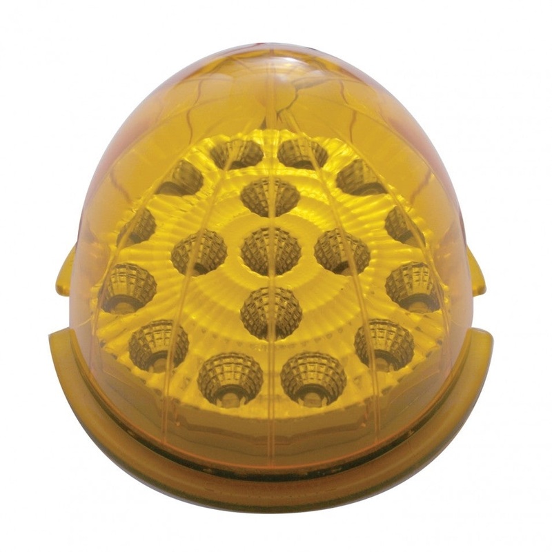 Amber 17 diode LED cab light-style turn signal w/reflector