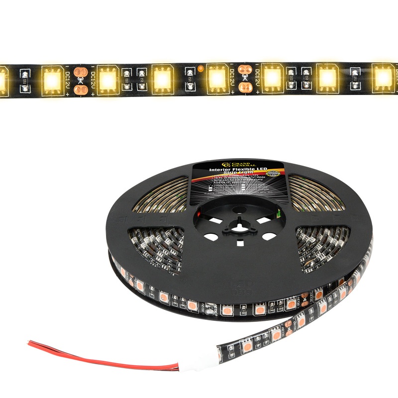 Amber interior LED strip light roll – 16 feet