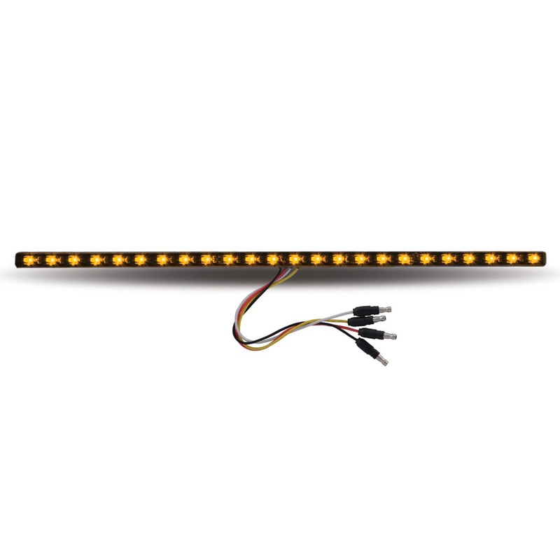 Dual Revolution 17 amber/blue LED light strip w/3m tape
