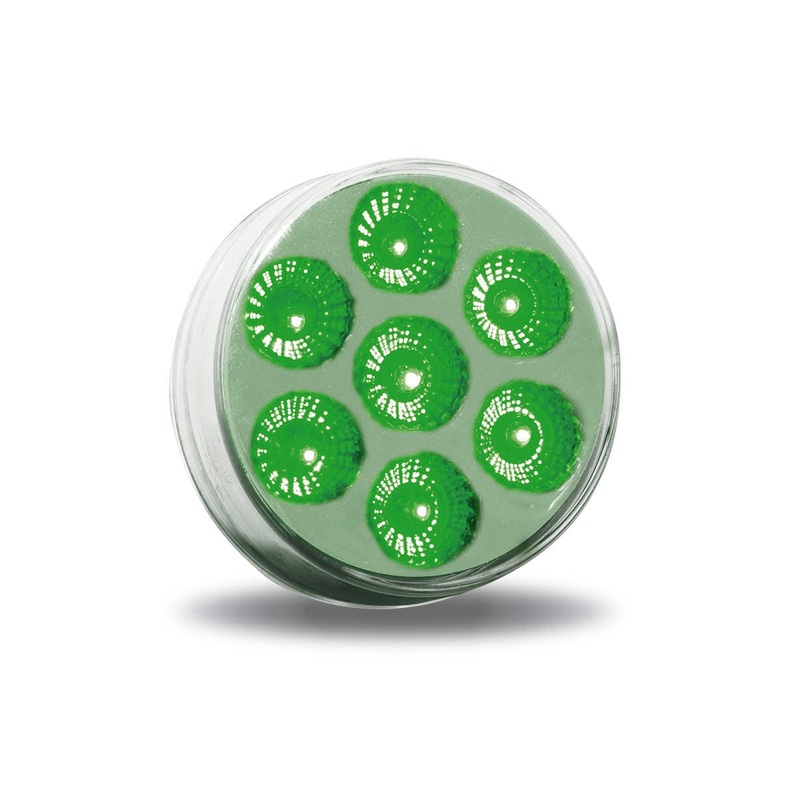 Dual Revolution Amber/Green 2 round 7 diode LED marker light