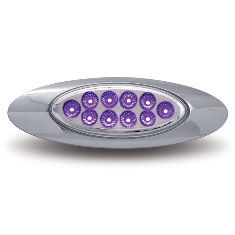 Dual Revolution M1 Amber/Purple 10 diode LED marker light – CLEAR lens