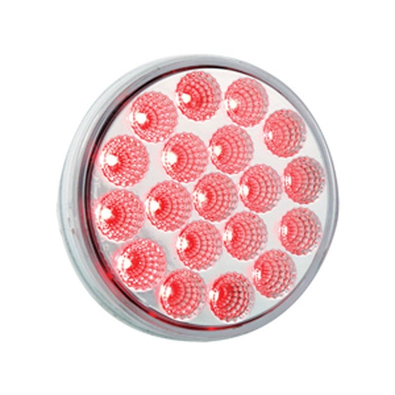 Dual Revolution Red/Blue 4 round 19 diode LED stop/turn/tail and auxiliary light – CLEAR lens