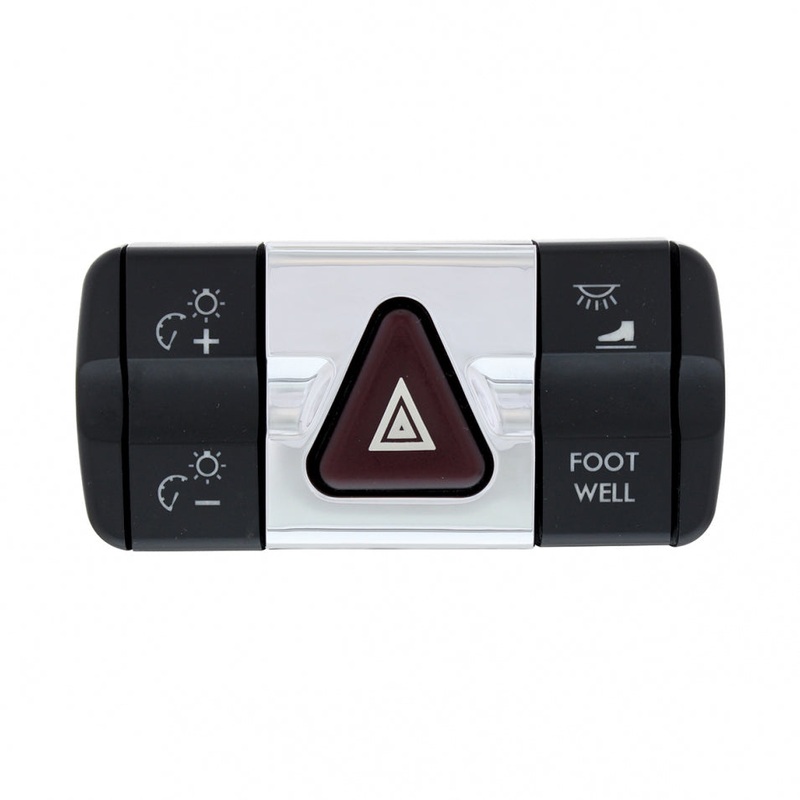Freightliner Cascadia chrome plastic Hazard switch surround trim