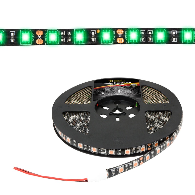 Green interior LED strip light roll – 16 feet