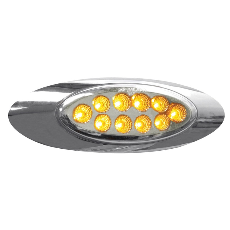 M1-style Amber 10 diode LED marker light – CLEAR lens