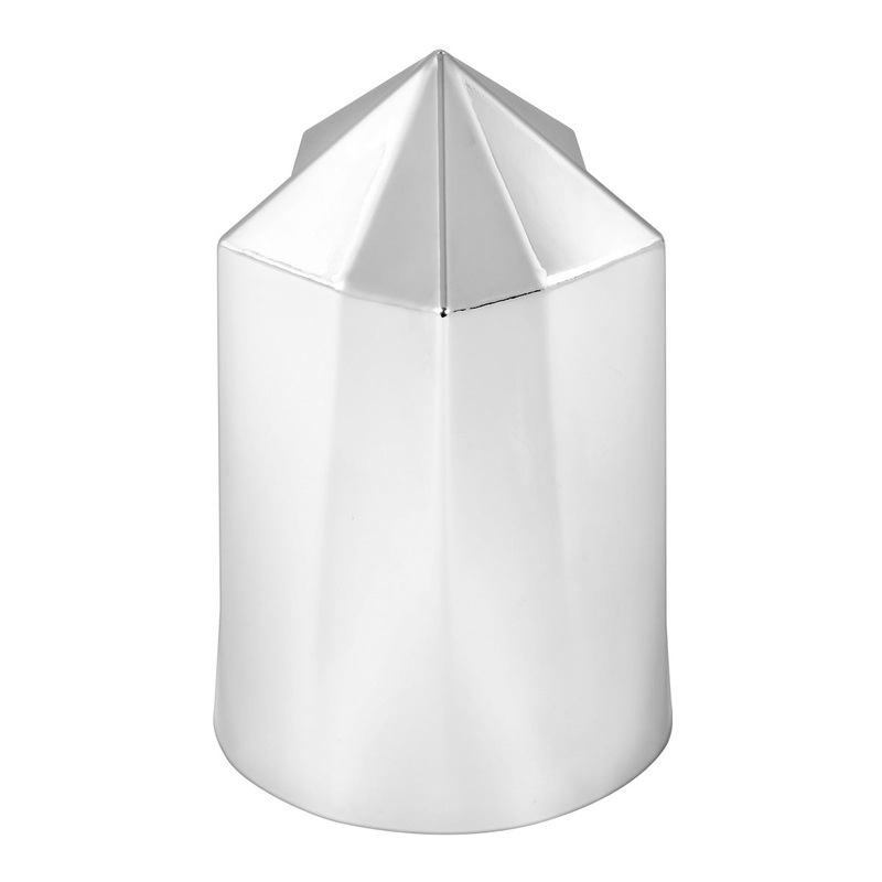 Pointed Star 33mm chrome plastic screw-on lugnut cover – SINGLE