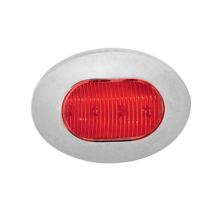 Red 1 mini oval button LED turn signal light
