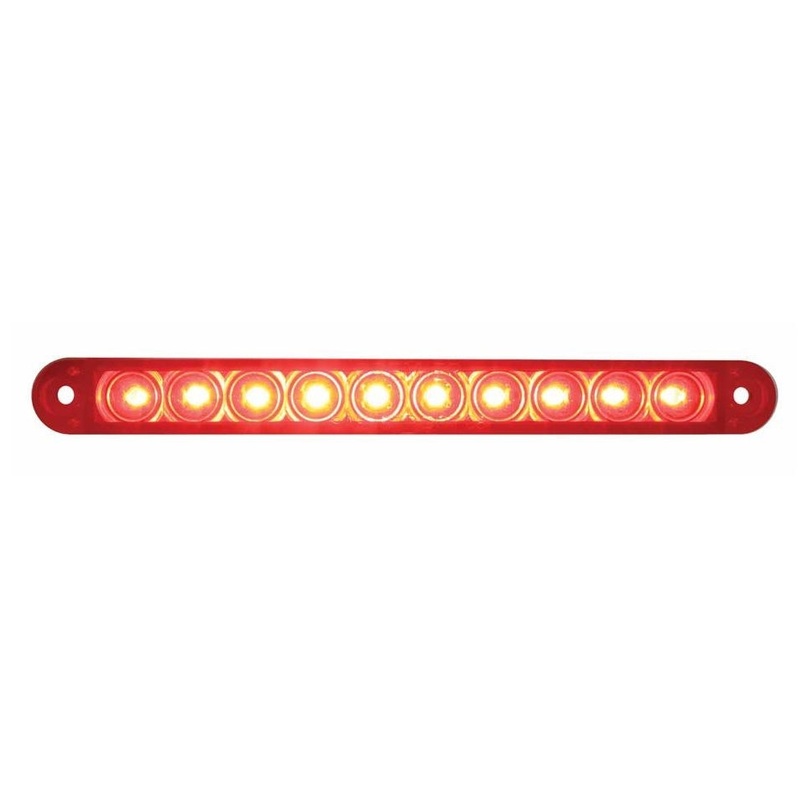Red 6.5 thin 10 diode LED turn signal light bar