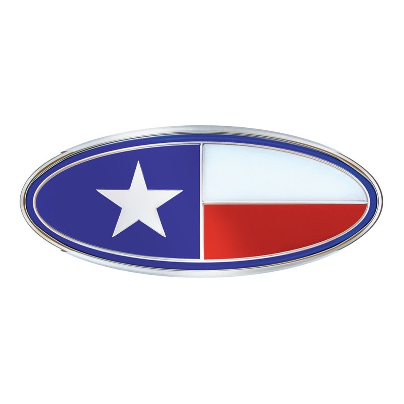 Texas flag replacement Peterbilt-style emblem w/mounting studs – SINGLE