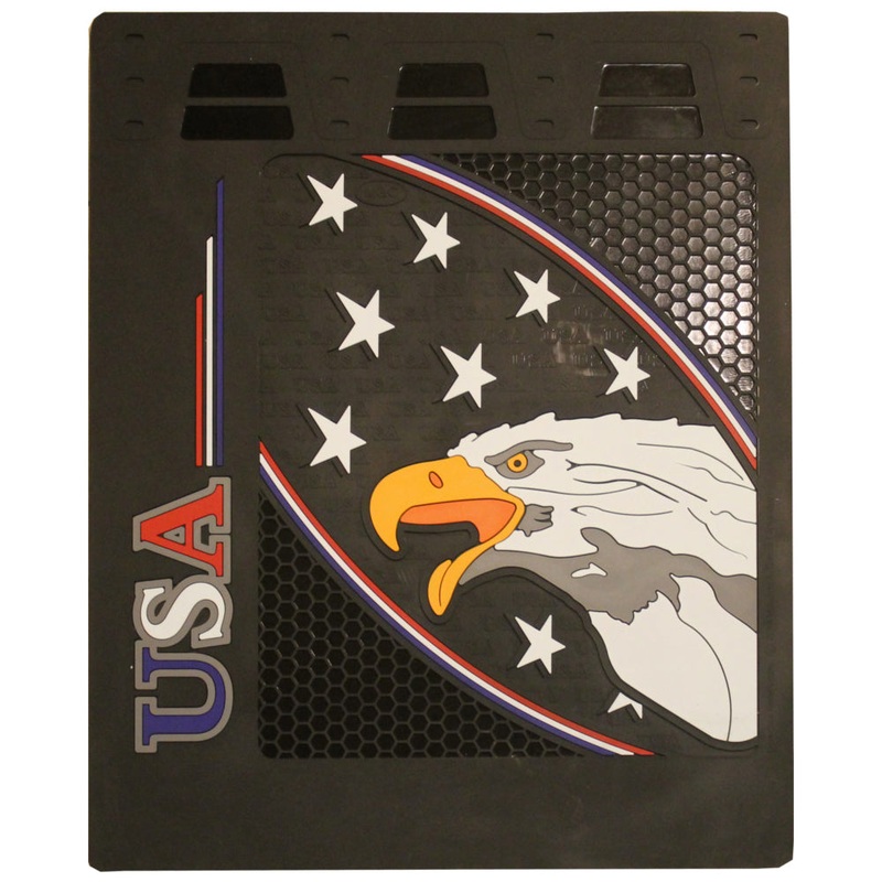 USA Eagle+Stars 24 x 30 colored rubber mudflap – PAIR