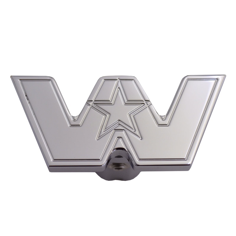 Western Star logo chrome billet aluminum brake knob – SINGLE