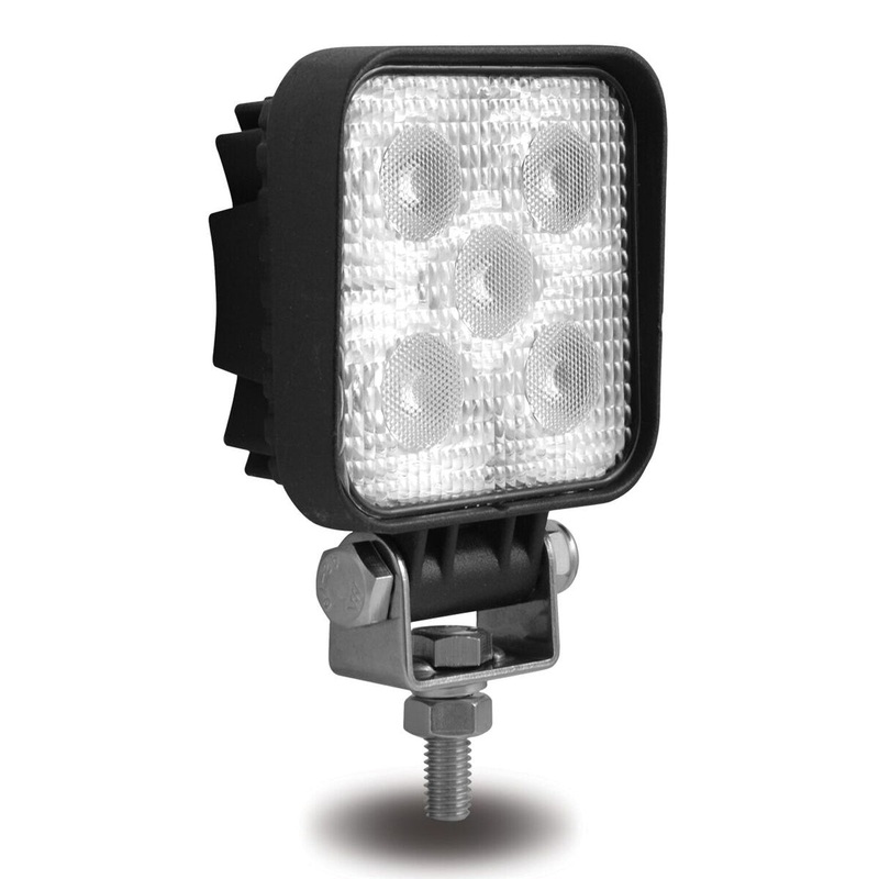 White 5 diode LED mini square flood work light – 900 lumens