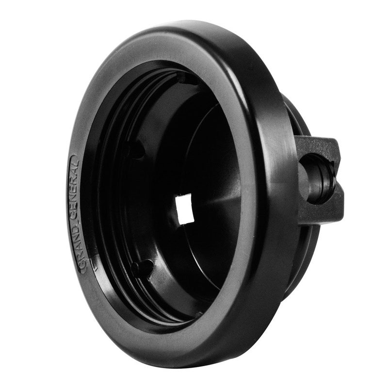 2.5 round black rubber grommet with CLOSED BACK