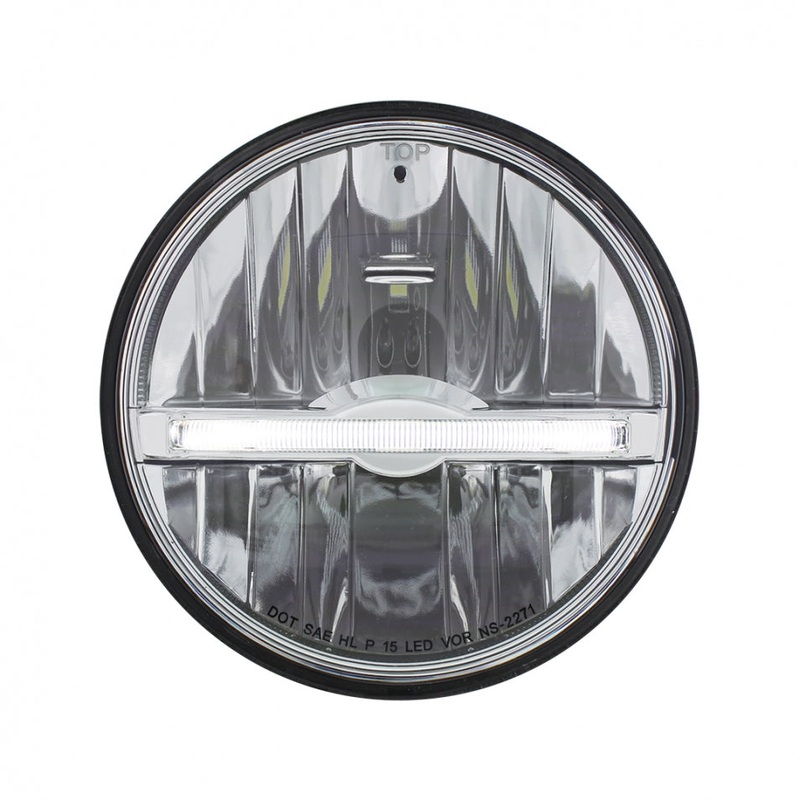 5-3/4 round headlight with 9 high-powered LED diodes, white LED position bar – SINGLE