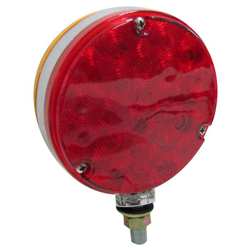 Amber/Red 48 diode 4 round LED dual-face marker/turn signal pedestal light