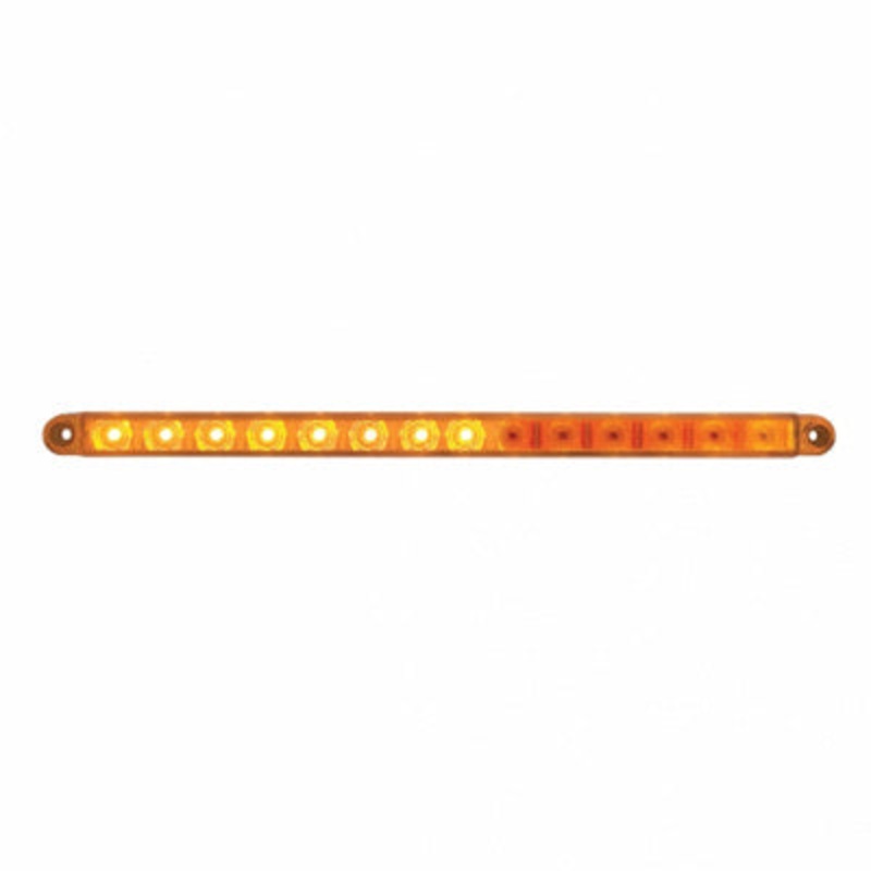 Amber thin 12 long LED sequential turn signal light bar