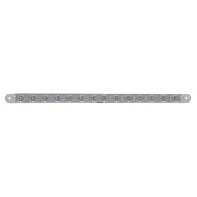 Amber thin 12 long LED sequential turn signal light bar – CLEAR lens