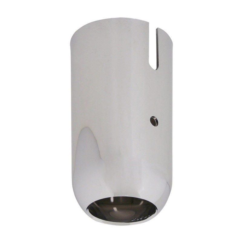 Chrome plastic lower gear shift skirt with curved bottom