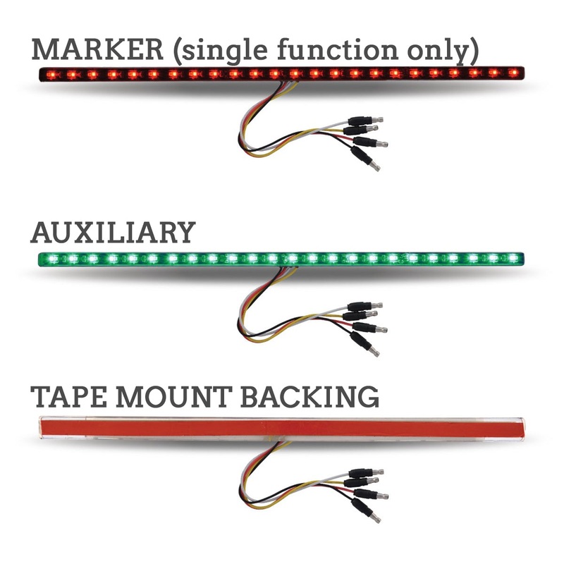 Dual Revolution 17 red/green LED light strip w/3m tape