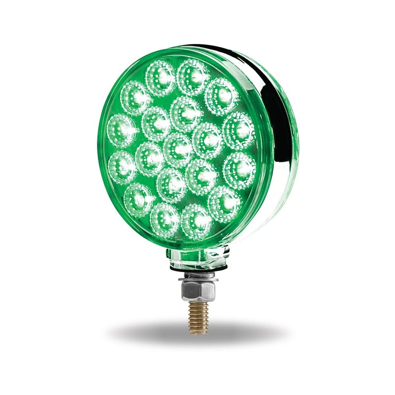 Dual Revolution Amber/Red/Green double face 38 diode marker/turn signal + auxiliary LED pedestal light