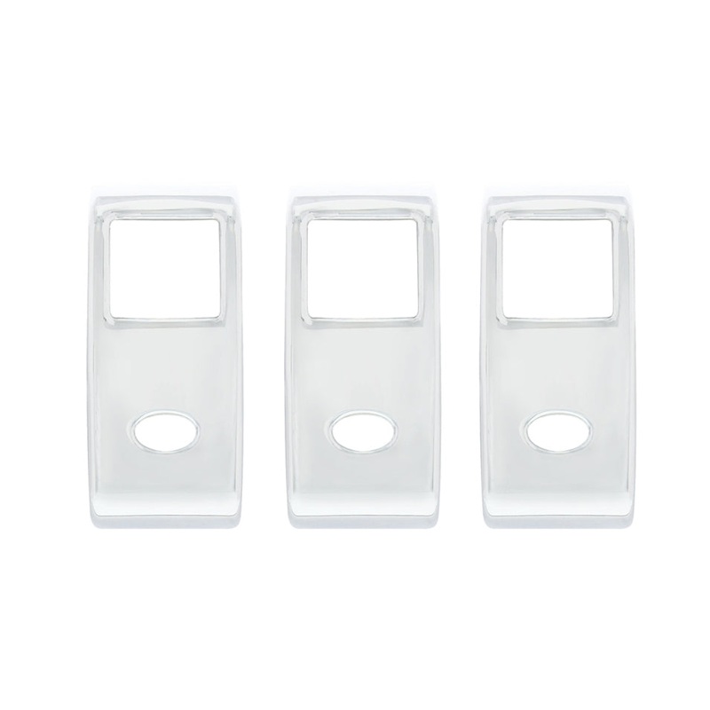 Peterbilt 567/579/587 chrome plastic rocker switch cover – 3/pack