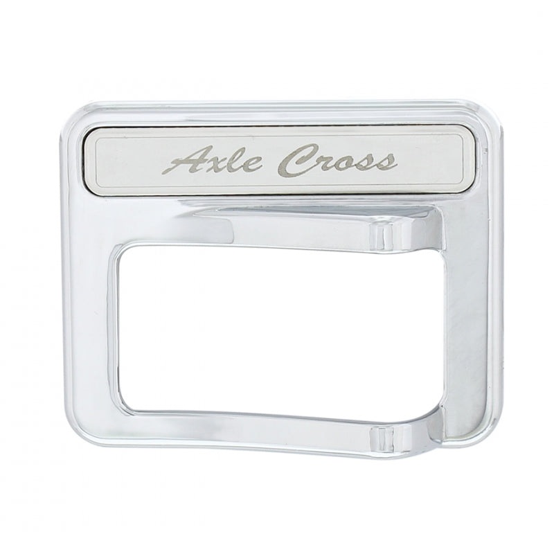 Peterbilt 567/579 chrome plastic rocker switch cover w/stainless steel nameplate – Axle Cross