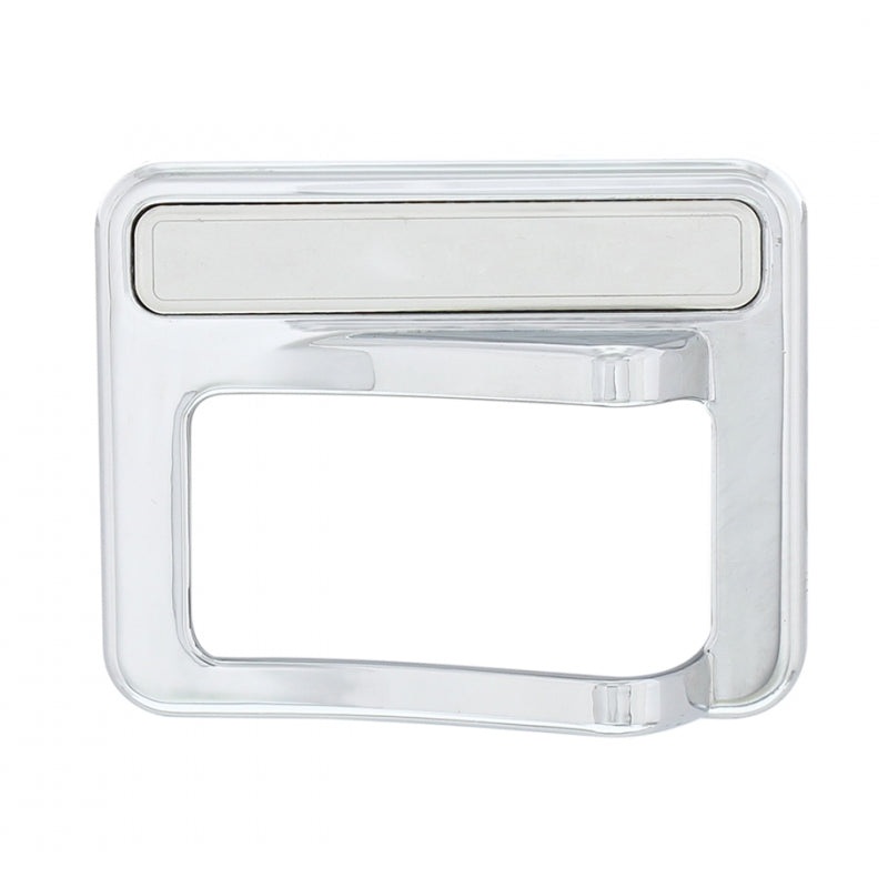 Peterbilt 567/579 chrome plastic rocker switch cover w/stainless steel nameplate – (blank)