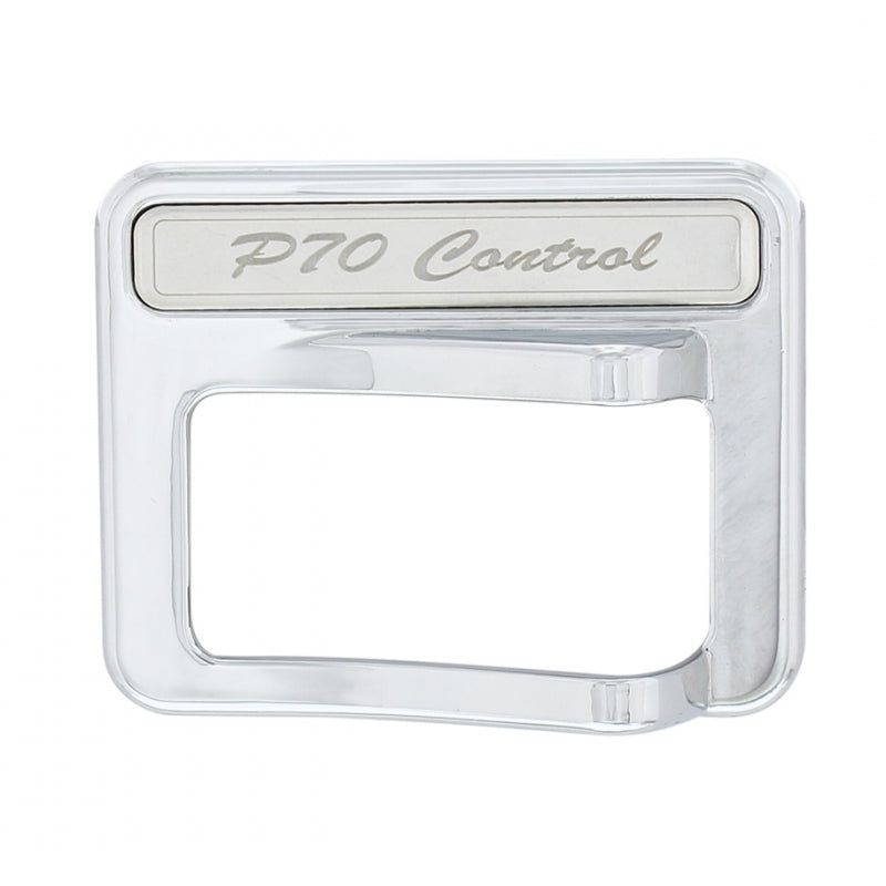 Peterbilt 567/579 chrome plastic rocker switch cover w/stainless steel nameplate – PTO Control