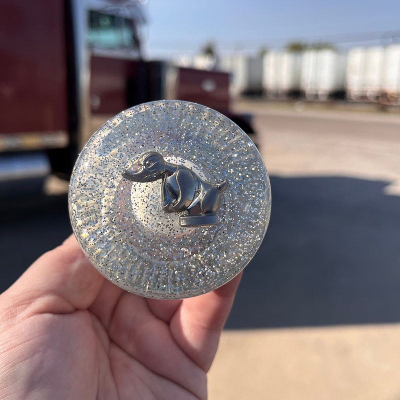 Rubber Duck embedded logo tractor / trailer air brake knob with 5/8 x 11 insert – SINGLE