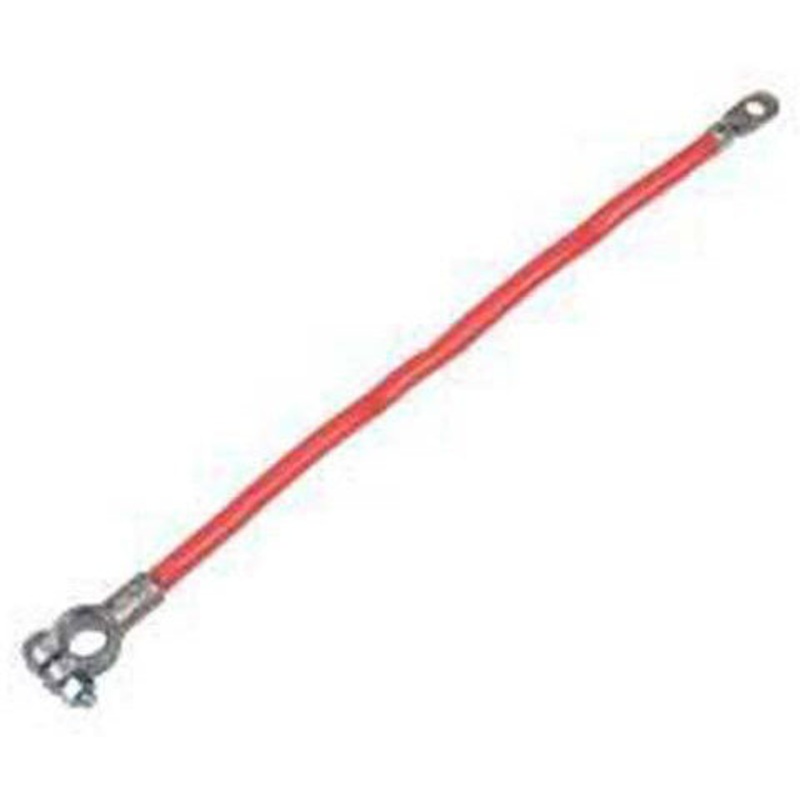 19 INCH 2 AWG BATTERY CABLE WITH TOP POST STRAIGHT X 7/16 EYELET CONNECTIONS