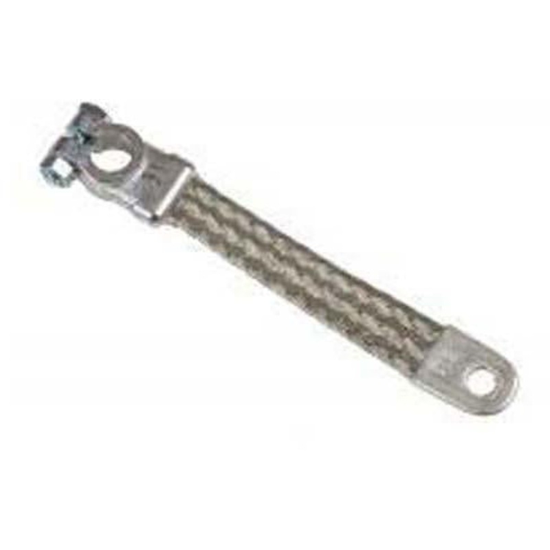 5-1/2 INCH 2 AWG BATTERY GROUND STRAP WITH TOP POST STRAIGHT X 7/16 EYELET CONNECTIONS